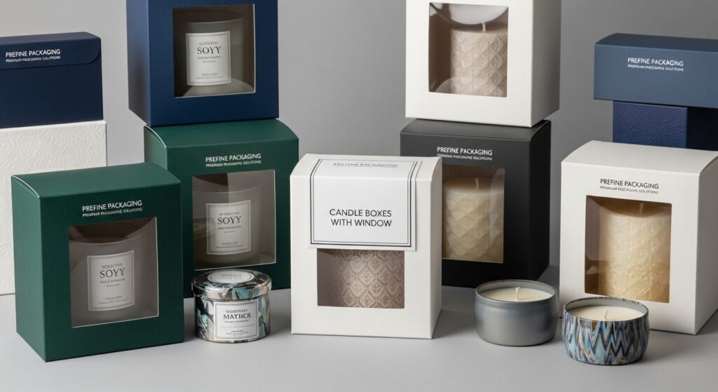 Candle Boxes With Window – Premium Packaging Solutions by Prefine Packaging