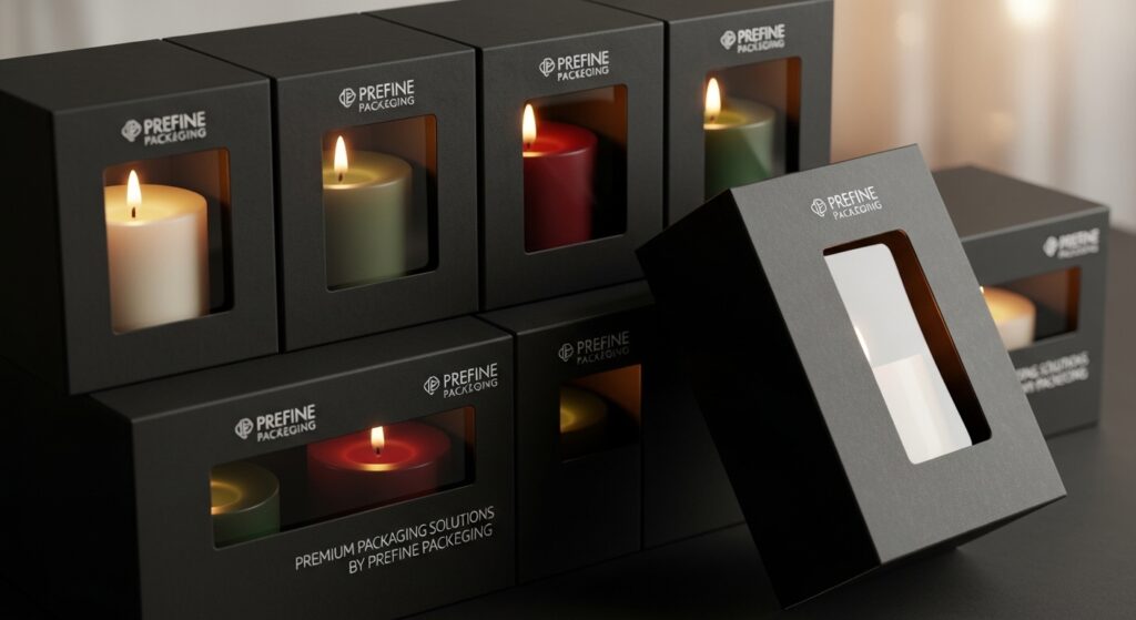 Candle Boxes With Window – Premium Packaging Solutions by Prefine Packaging
